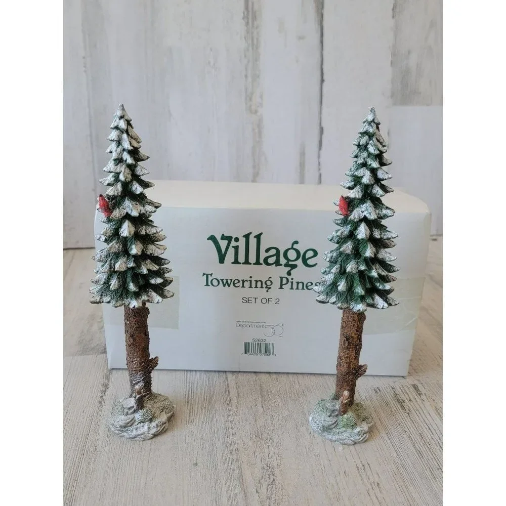 Dept 56 52632 Towering Pines snow‎ village accessory Xmas set